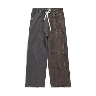 Balenciaga Relaxed Fit Drawstring Fly Casual Pants in Dark Brown. 786646TBP475964