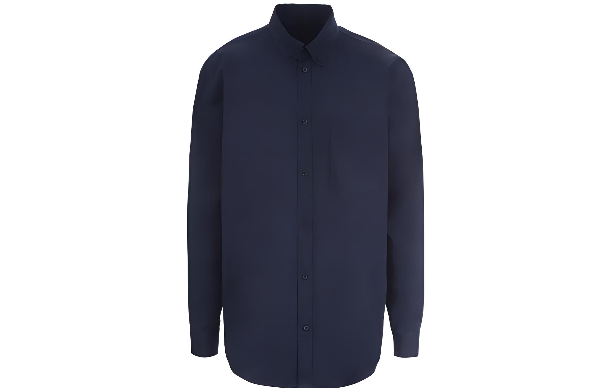 Balenciaga  Relaxed Fit Printed Long Sleeve Shirt Blue 621924TIM394100