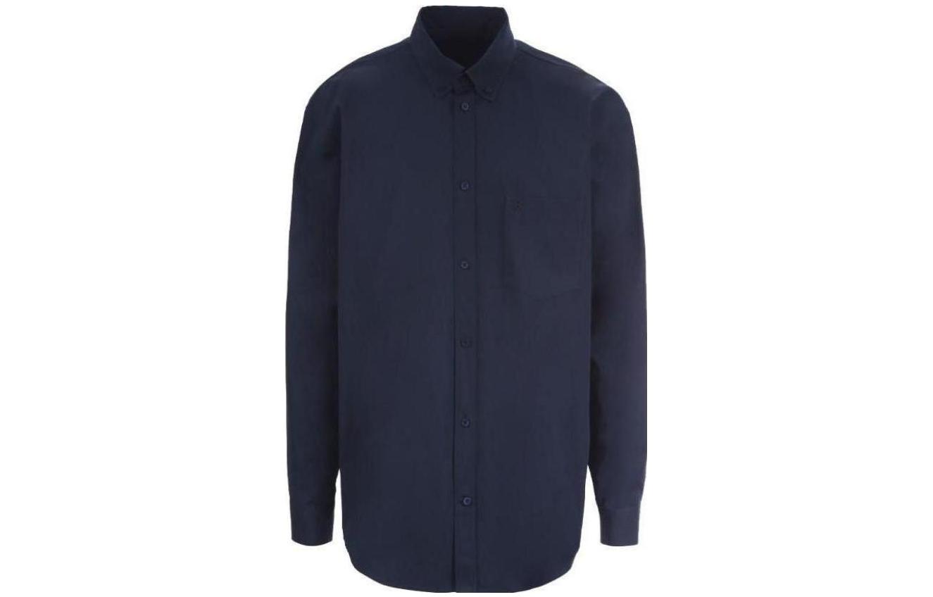 Lookbook 발렌시아가 릴랙스핏 프린트 긴팔 셔츠 블루 621924TIM394100