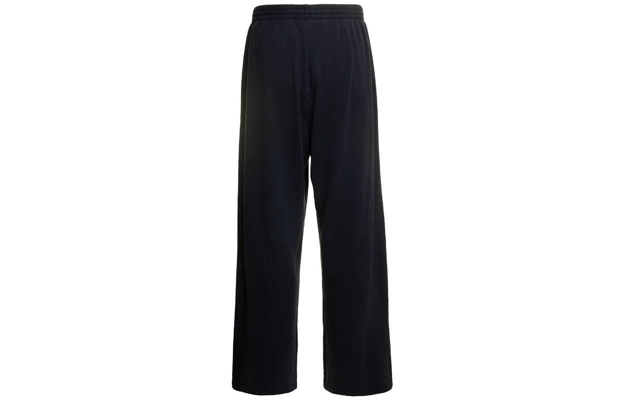 Lookbook 巴黎世家 寬鬆直筒彈性休閒長褲 黑色 755118TOVV29034