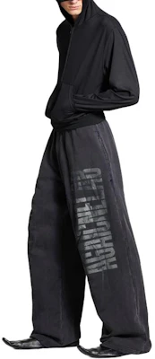 巴黎世家宽松版印花针织运动裤黑色 803266TRVA21576 Shop 巴黎世家宽松版印花针织运动裤黑色 803266TRVA21576