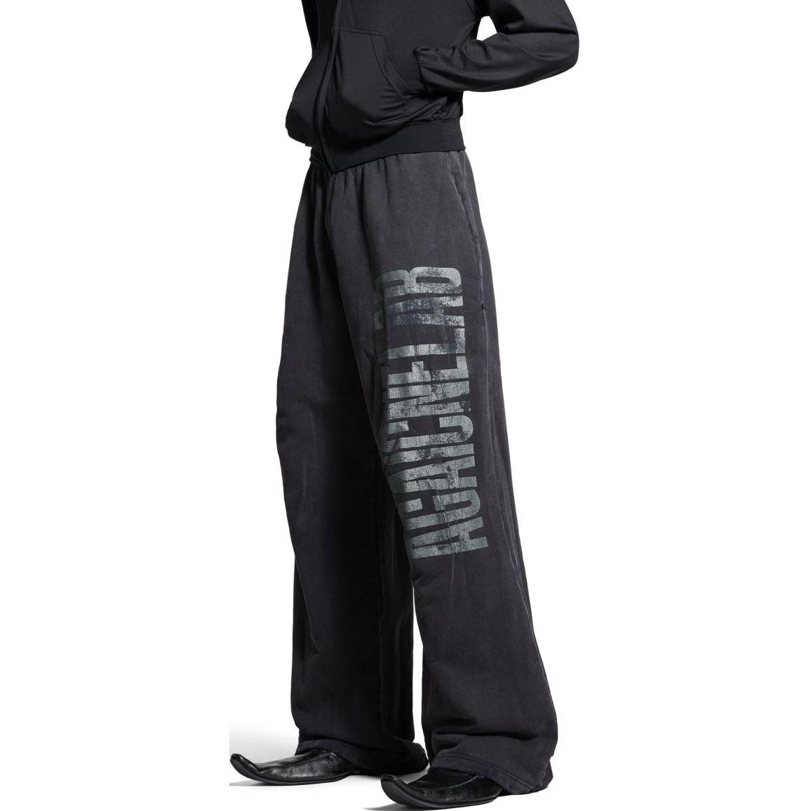 Sizing 巴黎世家宽松版印花针织运动裤黑色 803266TRVA21576