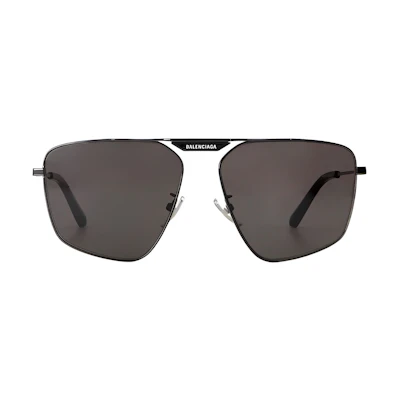 Balenciaga Retro Fashion Black Alloy Irregular Sunglasses. 553680WHGP59086