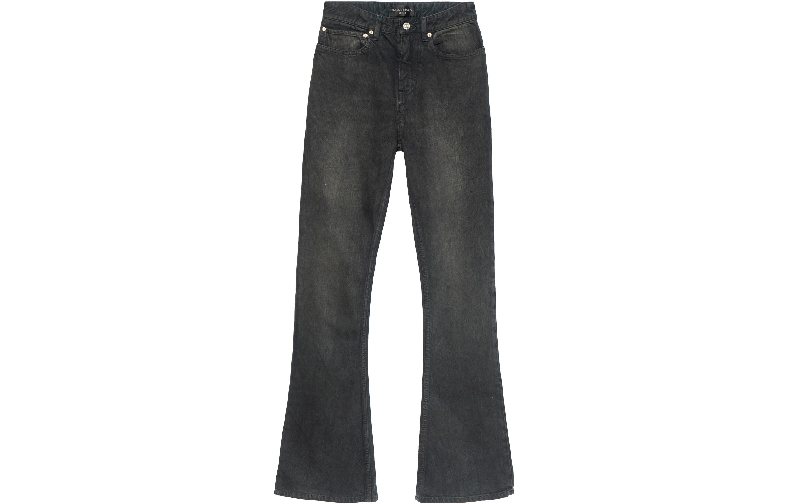 Balenciaga  Slim Fit Black Denim Zipper Jeans. 751089TOW532150