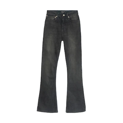 Balenciaga Slim Fit Black Denim Zipper Jeans. 751089TOW532150