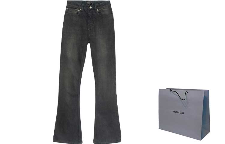 Balenciaga  Slim Fit Black Denim Zipper Jeans. 751089TOW532150 圖 4
