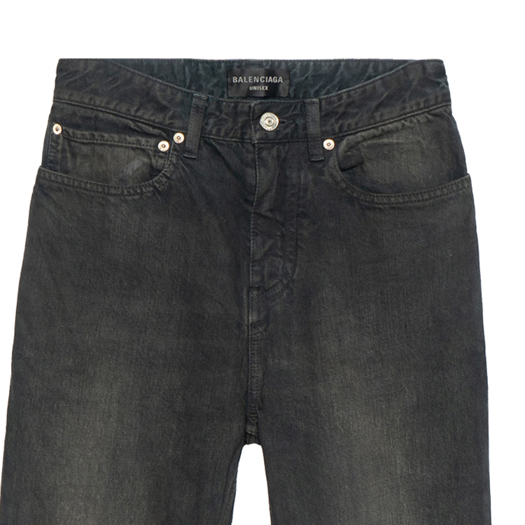 Balenciaga  Slim Fit Black Denim Zipper Jeans. 751089TOW532150 圖 5