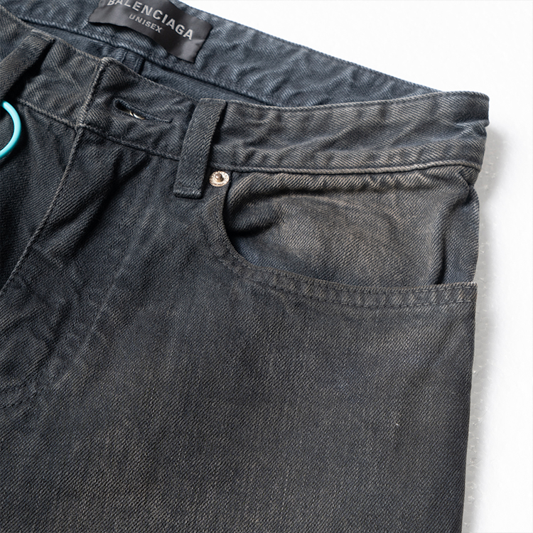 Balenciaga  Slim Fit Black Denim Zipper Jeans. 751089TOW532150 圖 7