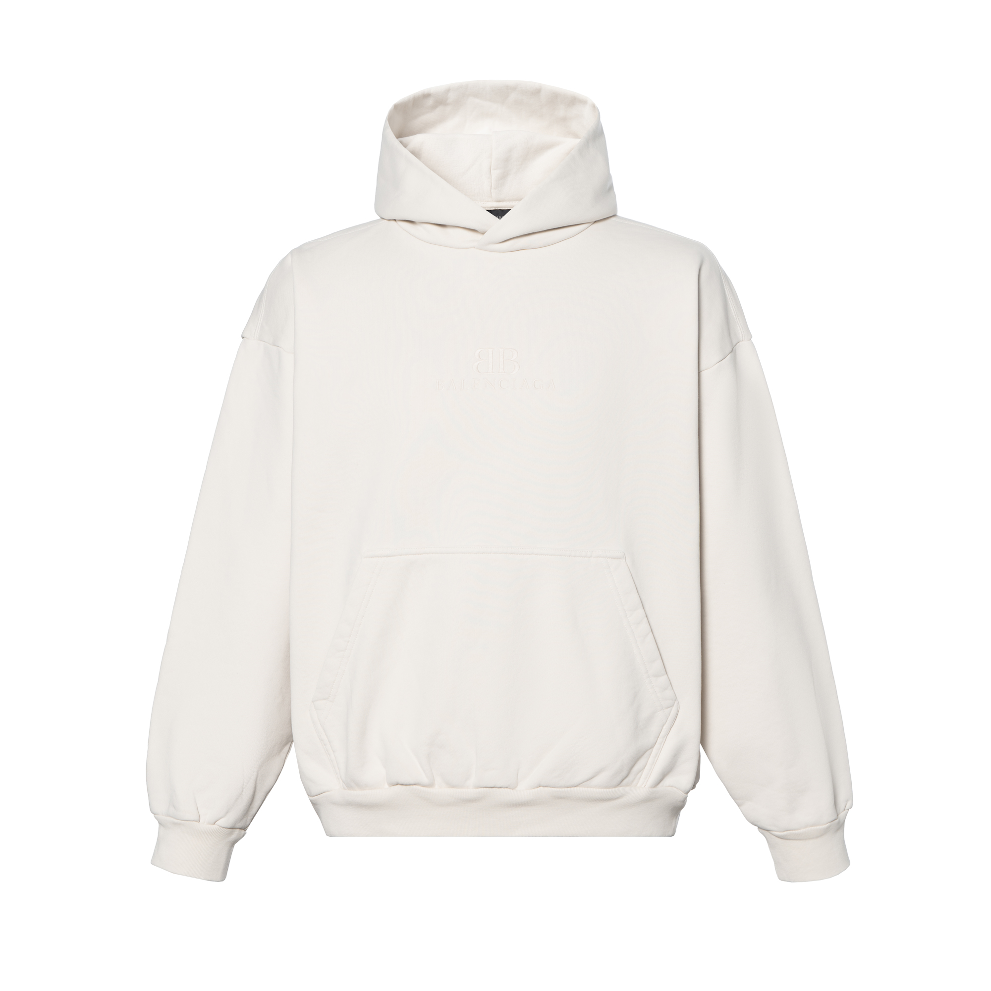 Balenciaga  Solid Color Hoodie Long Sleeve Sweatshirt White 767877TQVS99121