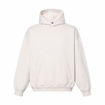 Balenciaga Solid Color Hoodie Long Sleeve Sweatshirt White 767877TQVS99121