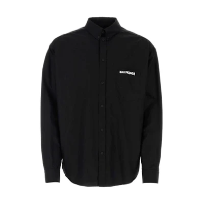 Balenciaga Solid Color Long Sleeve Button-Up Shirt. 751917TNM601000