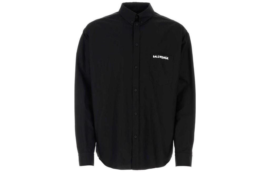 Balenciaga  Solid Color Long Sleeve Button-Up Shirt. 751917TNM601000 圖 2