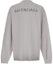 Lookbook Balenciaga Solid Color Long Sleeve Crew Neck T-Shirt Grey 744449TQVN19016