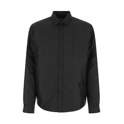 Balenciaga Solid Color Long Sleeve Shirt Black 681457TKO401000
