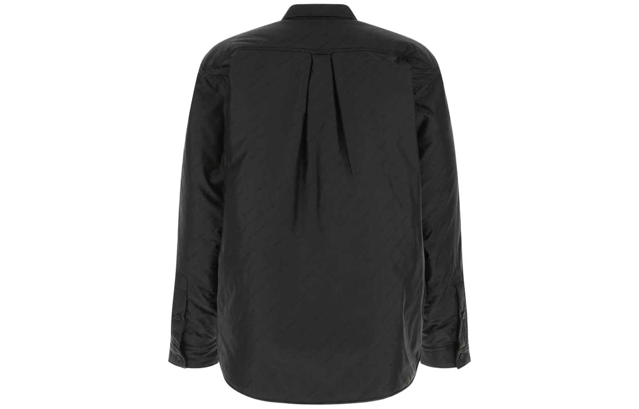 Balenciaga  Solid Color Long Sleeve Shirt Black 681457TKO401000 圖 3