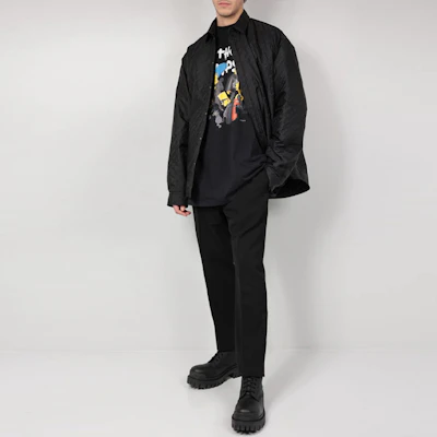 Balenciaga Kemeja Lengan Panjang Hitam Warna Polos 681457TKO401000 Shop Balenciaga Kemeja Lengan Panjang Hitam Warna Polos 681457TKO401000
