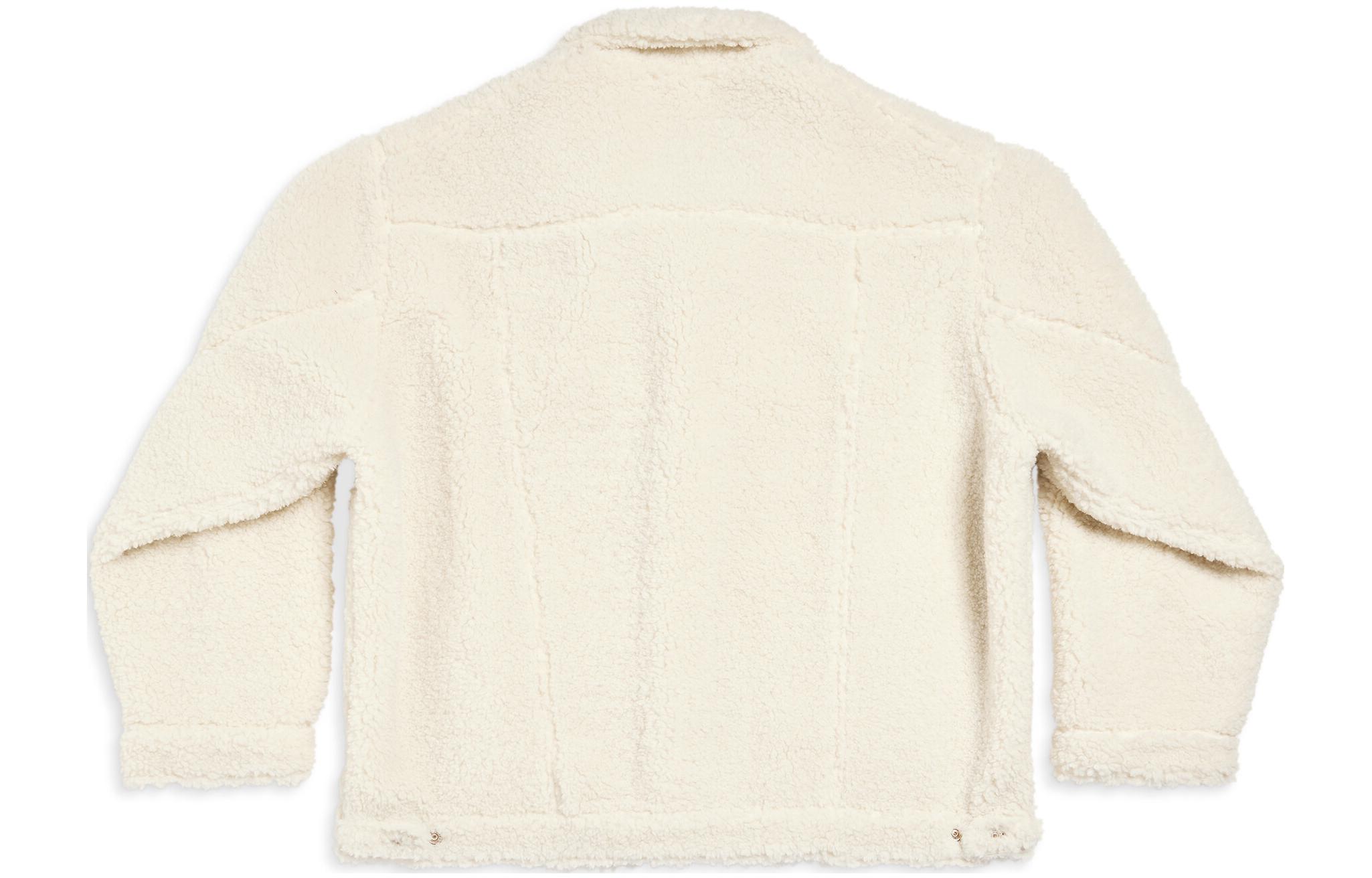 Balenciaga  Solid Color Square Neck Button Long Sleeve Jacket - Off White 774376TMQ269002 圖 3