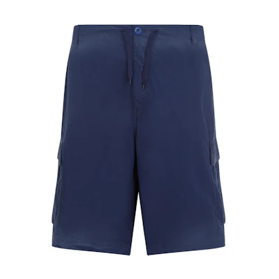 Balenciaga Solid Color Zip Casual Shorts Regular Fit Dark Blue. 790988TQM104140