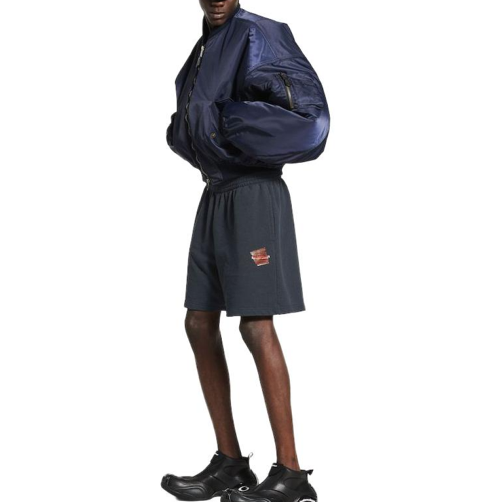 Shop 巴黎世家 綠色松身款式彈性腰休閒短褲 826385TSVG18737