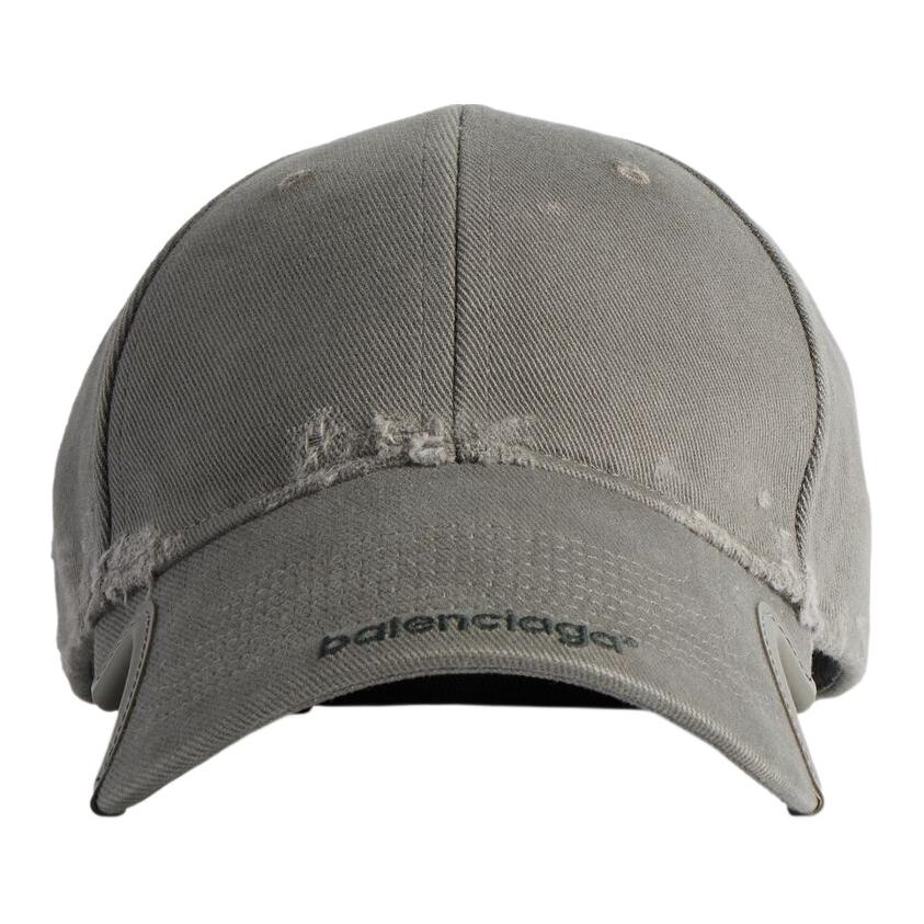 Balenciaga  Solid Logo Cotton Baseball Cap in Dark Grey. 794890410B2