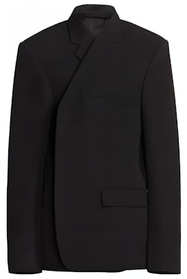 Balenciaga Blazer Hitam Lengan Panjang Kasual dengan Poket Pejal 625501TIT171000Black Buy Balenciaga Blazer Hitam Lengan Panjang Kasual dengan Poket Pejal 625501TIT171000Black