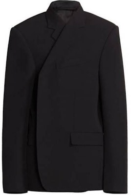 Balenciaga Blazer Hitam Lengan Panjang Kasual dengan Poket Pejal 625501TIT171000Black Order Balenciaga Blazer Hitam Lengan Panjang Kasual dengan Poket Pejal 625501TIT171000Black