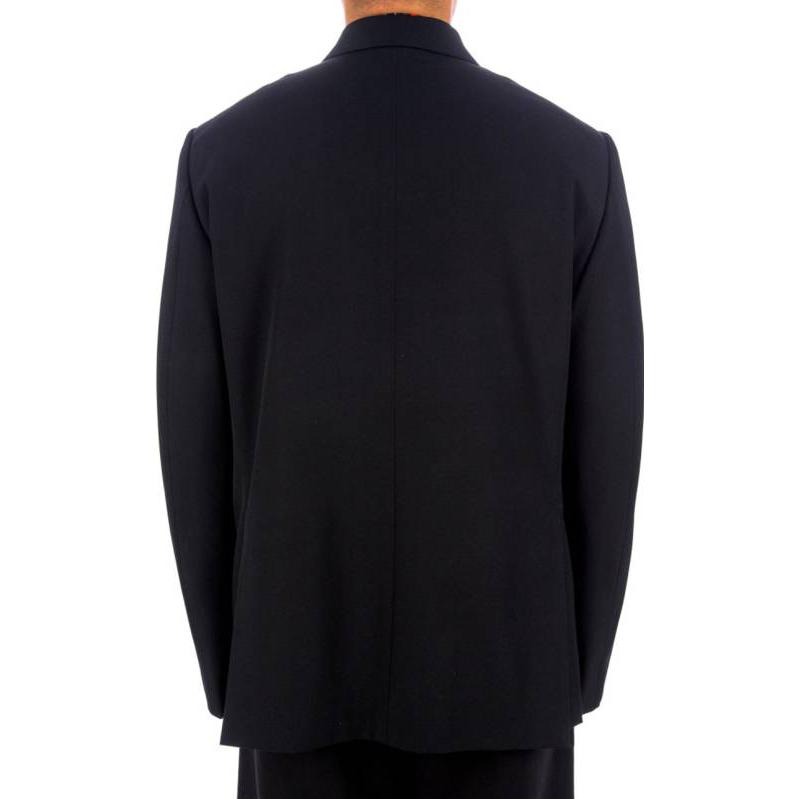 Shop Balenciaga Blazer Hitam Lengan Panjang Kasual dengan Poket Pejal 625501TIT171000Black