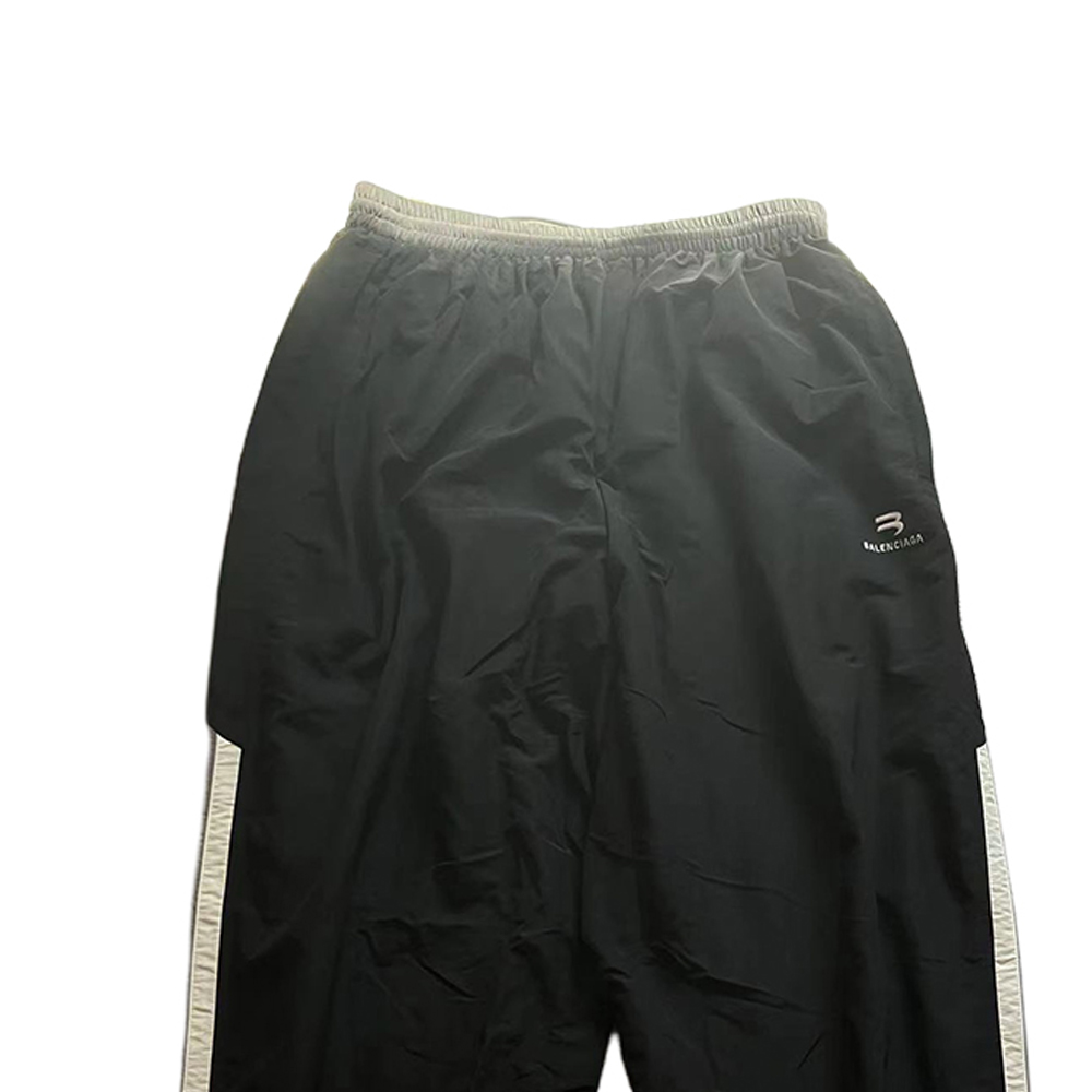 Purchase 발렌시아가 스트라이프 컬러블록 릴렉스드 스트레이트 팬츠 블랙 681365TKO481000