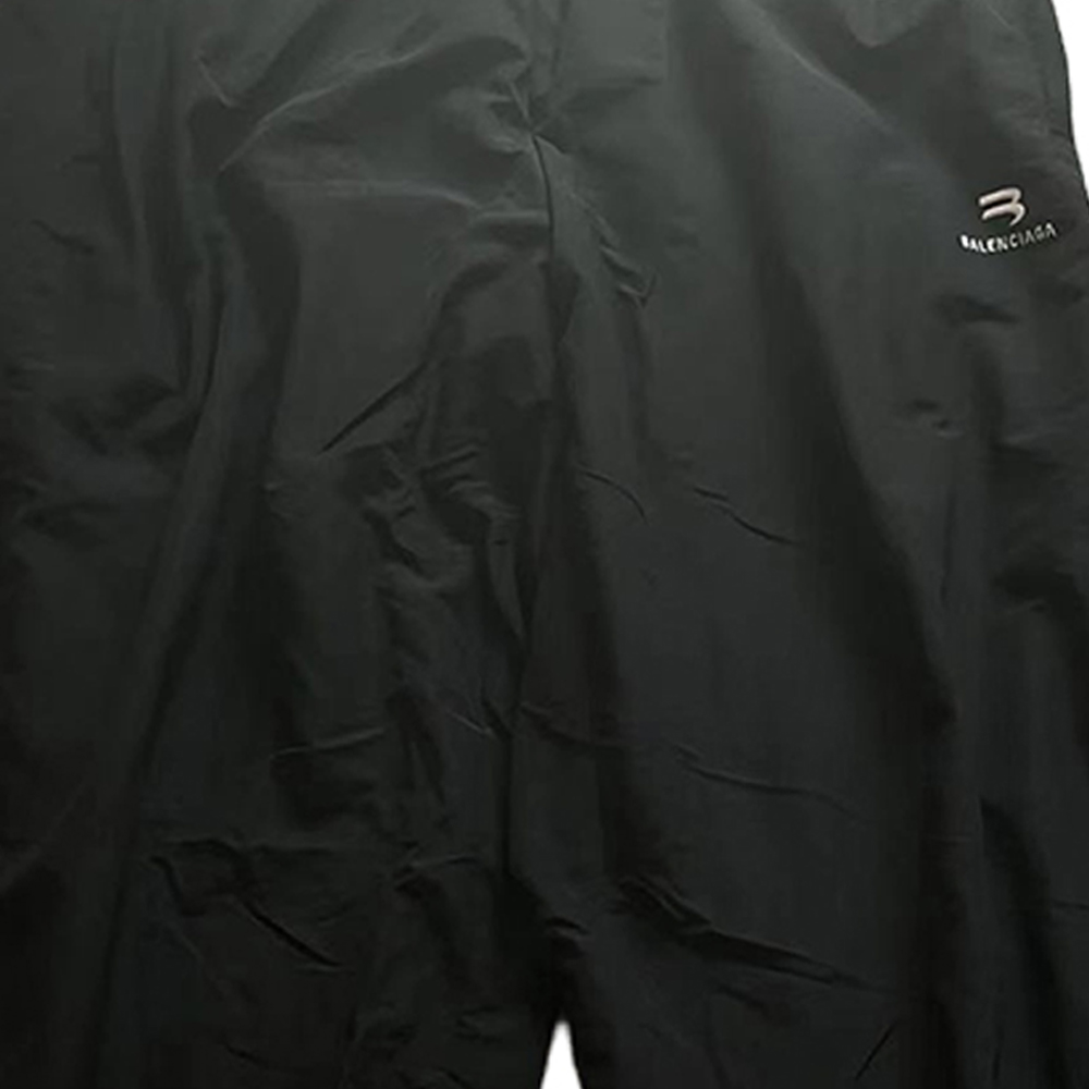 Sizing 발렌시아가 스트라이프 컬러블록 릴렉스드 스트레이트 팬츠 블랙 681365TKO481000