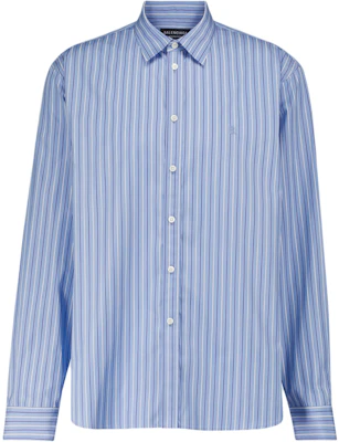 Balenciaga Striped Logo Button-Up Long Sleeve Shirt Light Blue Relaxed Fit 642262TIMO14841 Buy Balenciaga Striped Logo Button-Up Long Sleeve Shirt Light Blue Relaxed Fit 642262TIMO14841