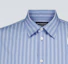 Sizing Balenciaga Striped Logo Button-Up Long Sleeve Shirt Light Blue Relaxed Fit 642262TIMO14841