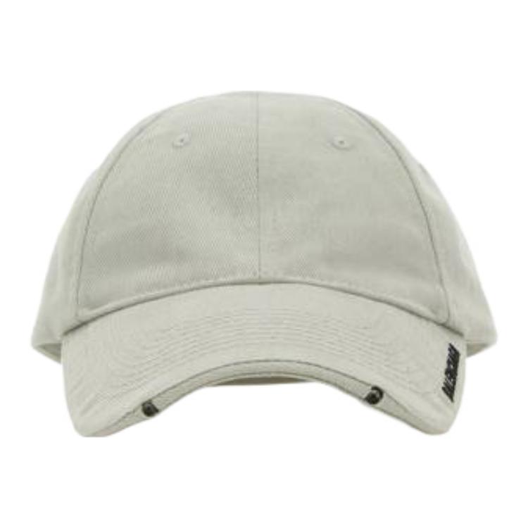Balenciaga  Text Embroidered Cotton Baseball Cap Grey. 744295416B89960