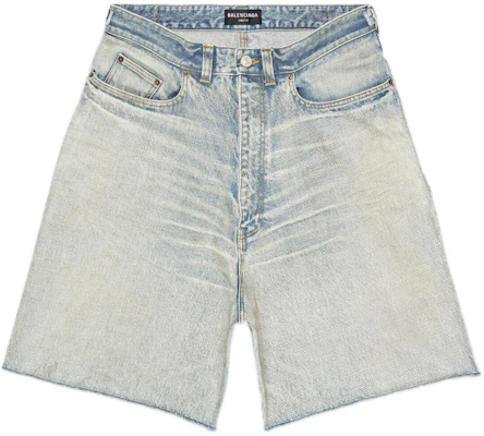 巴黎世家复古宽松牛仔短裤蓝色 697835TJW798469 Buy 巴黎世家复古宽松牛仔短裤蓝色 697835TJW798469