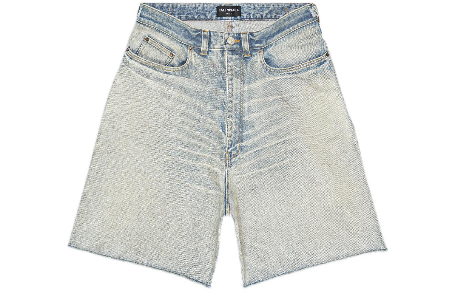 Order 巴黎世家复古宽松牛仔短裤蓝色 697835TJW798469