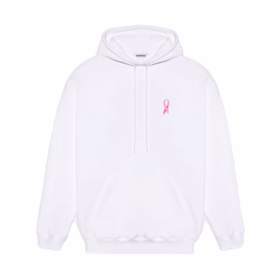 Balenciaga "We Are Pink" Fleece Hoodie Unisex White 578135TJVH49040