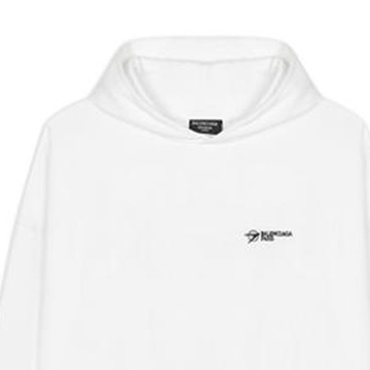 Balenciaga  White Logo Embroidered Oversized Hoodie. 620973TKV879040 圖 5