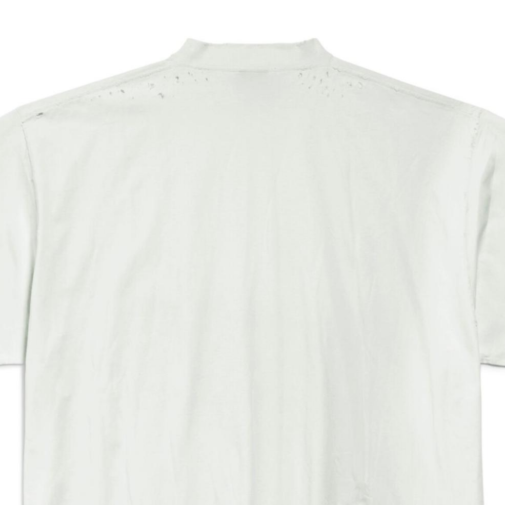 Balenciaga  White Logo Print Crew Neck Short Sleeve Regular Fit T-Shirt 787349TRVA19081 圖 6