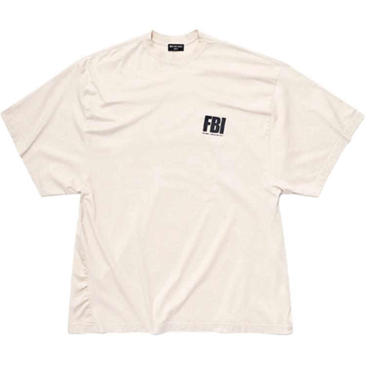 Order Balenciaga  White Logo Print Crewneck T-Shirt Regular Fit. 681314TLVG99054