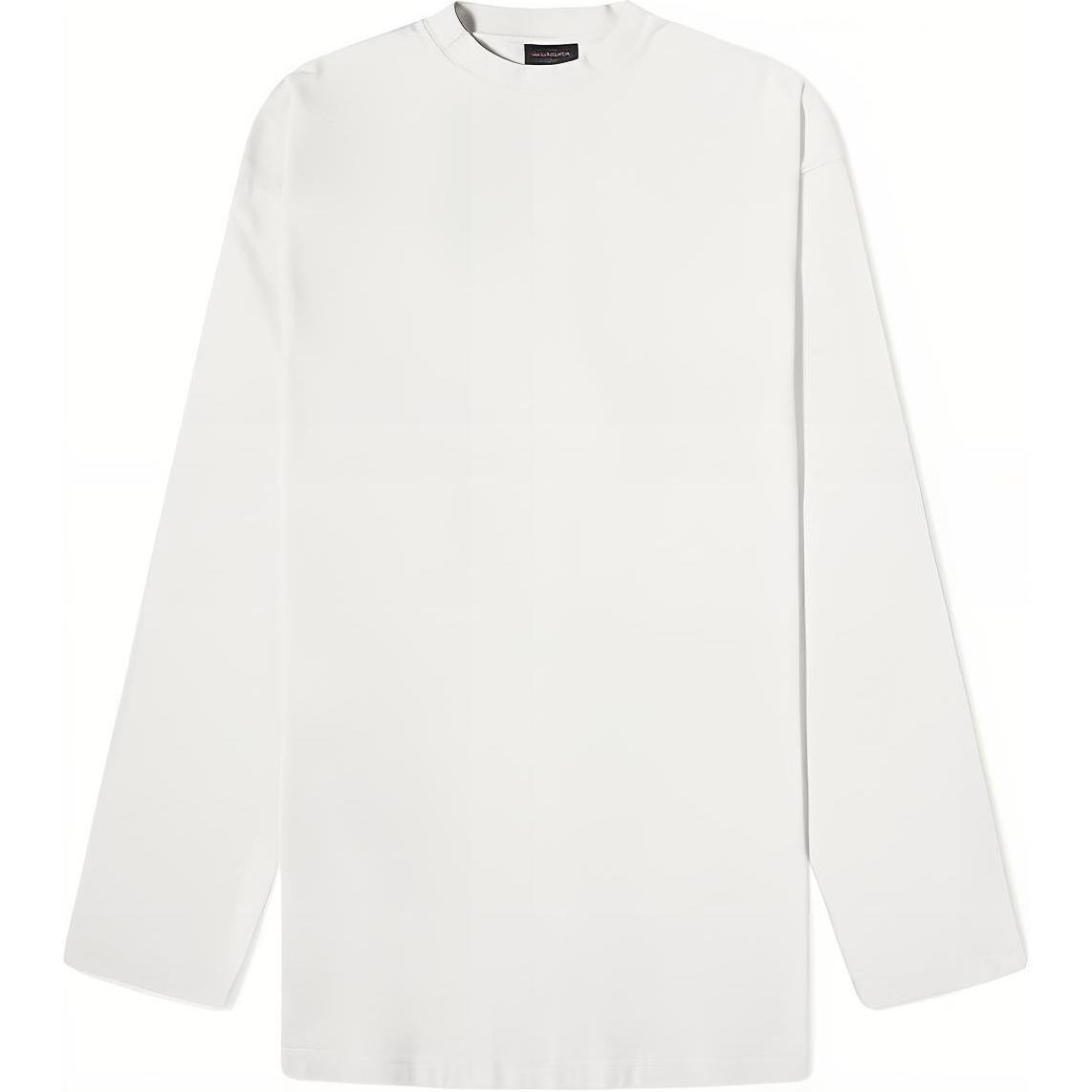 Balenciaga  White Long Sleeve Crewneck Casual Print T-Shirt. 681046TOVJ69067