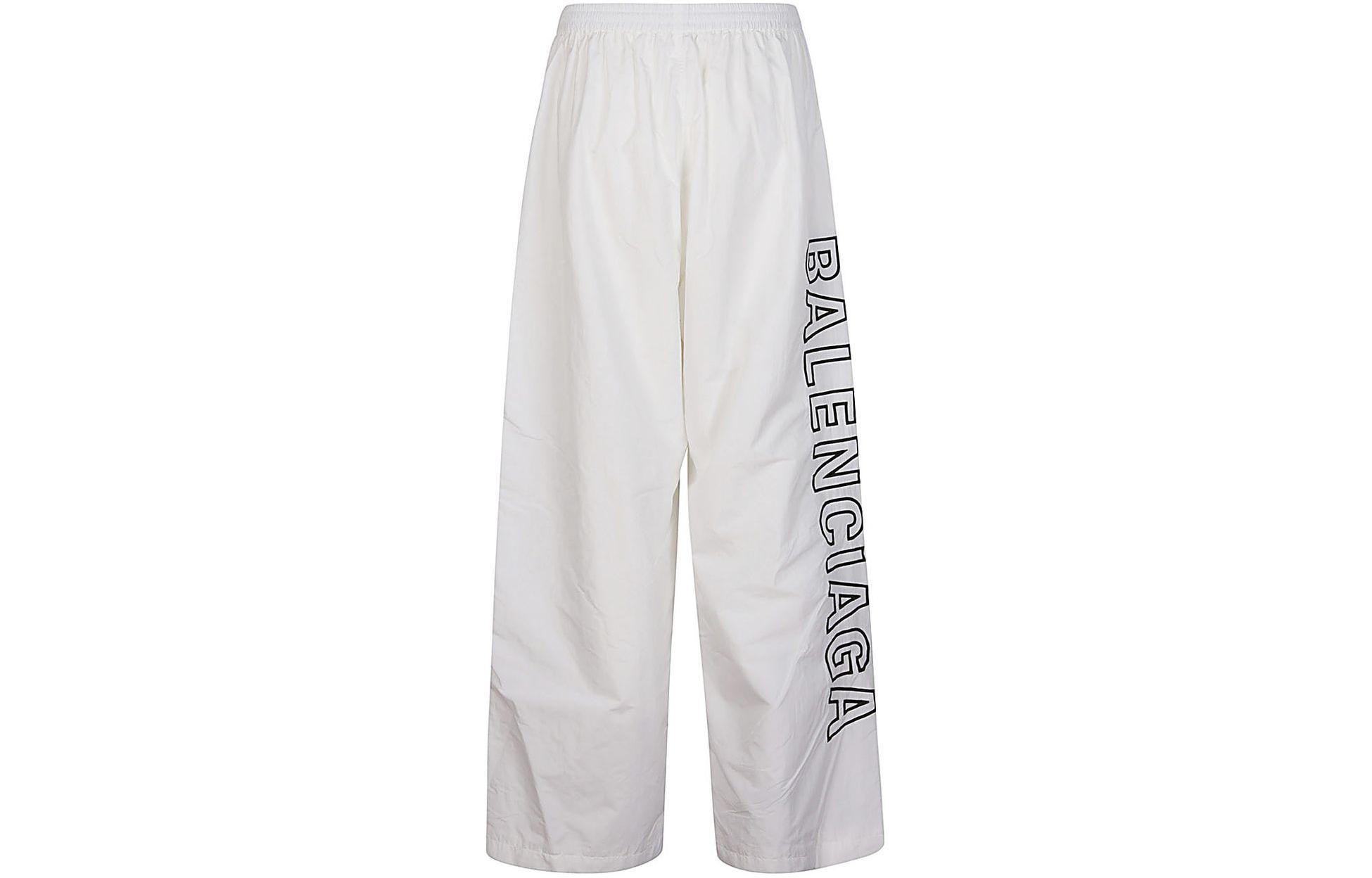 Order Balenciaga 白色字母印花寬鬆休閒褲寬褲。 768829TNO799000