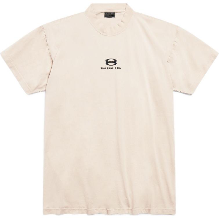 Order Balenciaga 白色寬鬆版圓領T恤 字母印花設計 767848TPVG99711