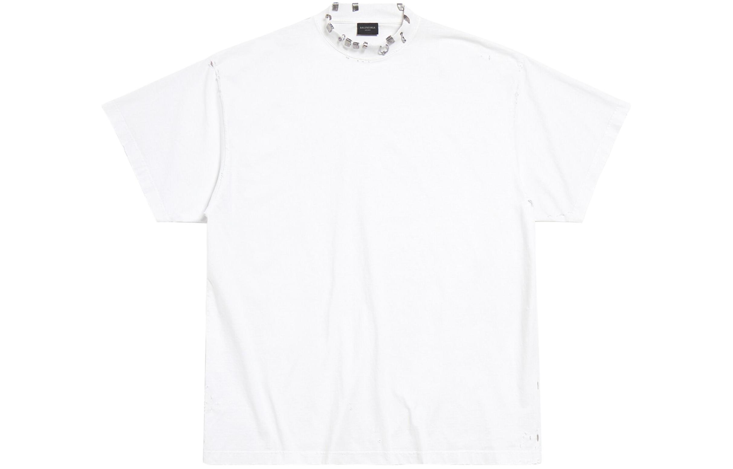 Order Balenciaga Kaos Putih Oversized Crewneck Lengan Pendek Regular Fit 761460TPVD49000