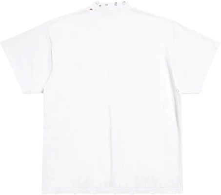 Balenciaga Kaos Putih Oversized Crewneck Lengan Pendek Regular Fit 761460TPVD49000 Lookbook Balenciaga Kaos Putih Oversized Crewneck Lengan Pendek Regular Fit 761460TPVD49000