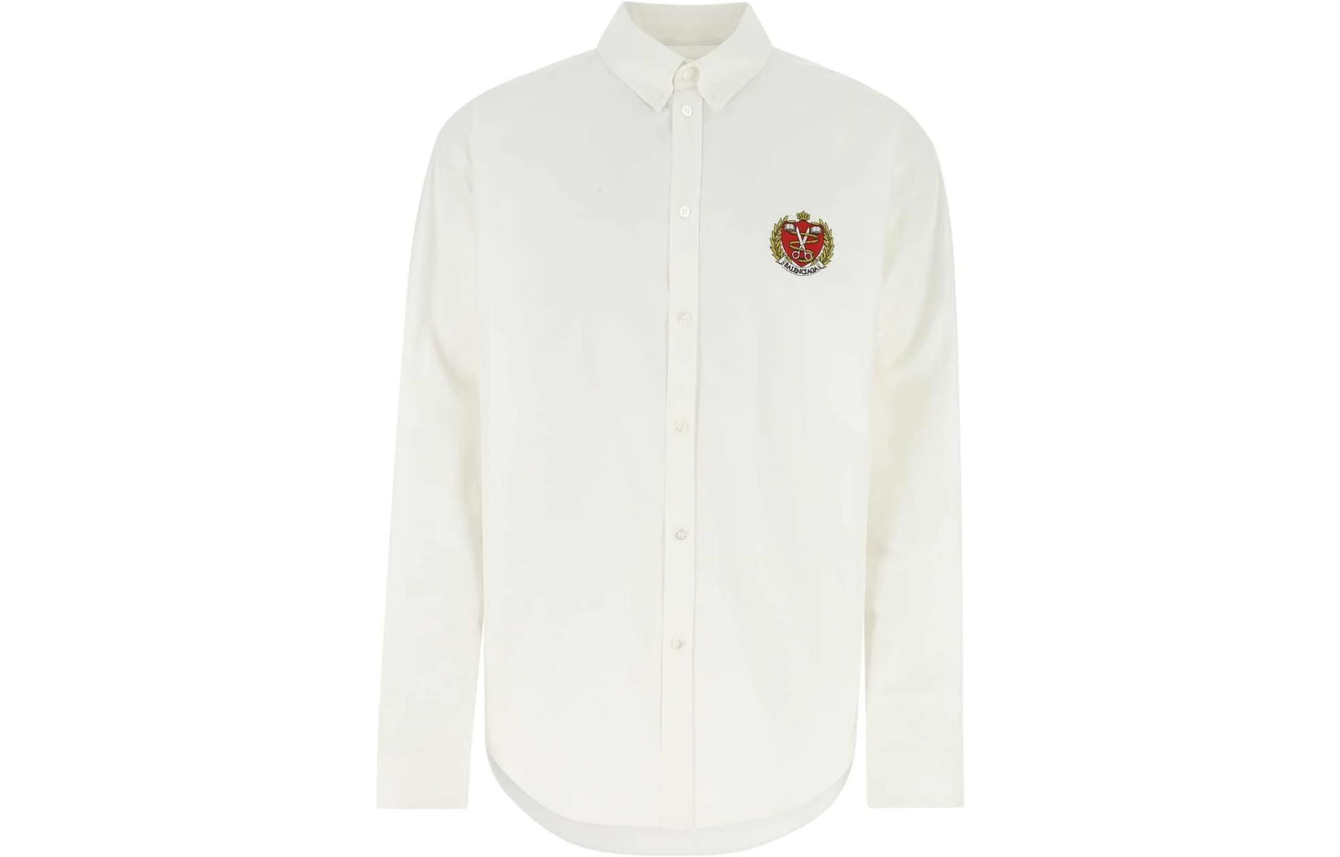 Balenciaga  White Printed Embroidered Long-Sleeve Shirt. 675640TYB189000 圖 2
