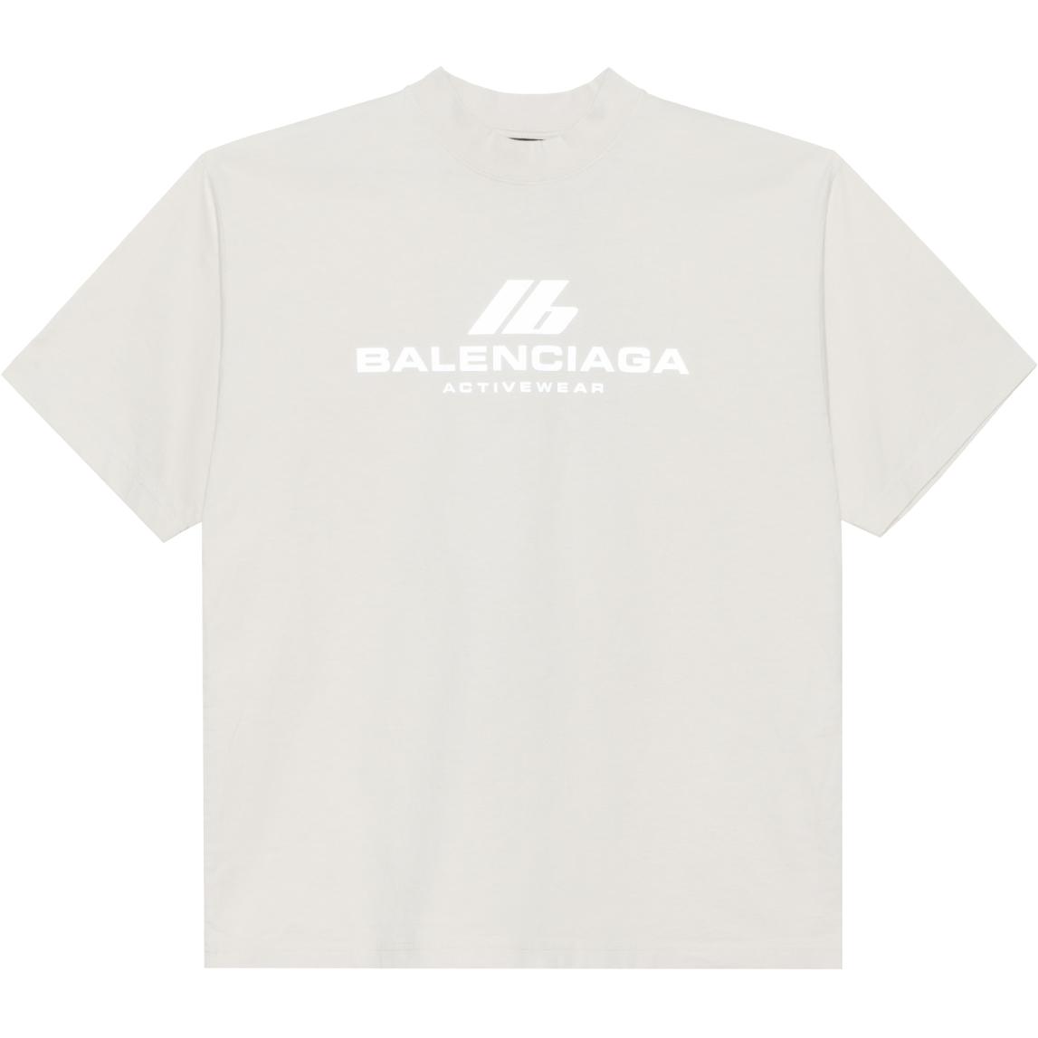 Buy Balenciaga Kaos Oversized Unisex Logo Print Crewneck Putih SS24. 764235TQVT99016