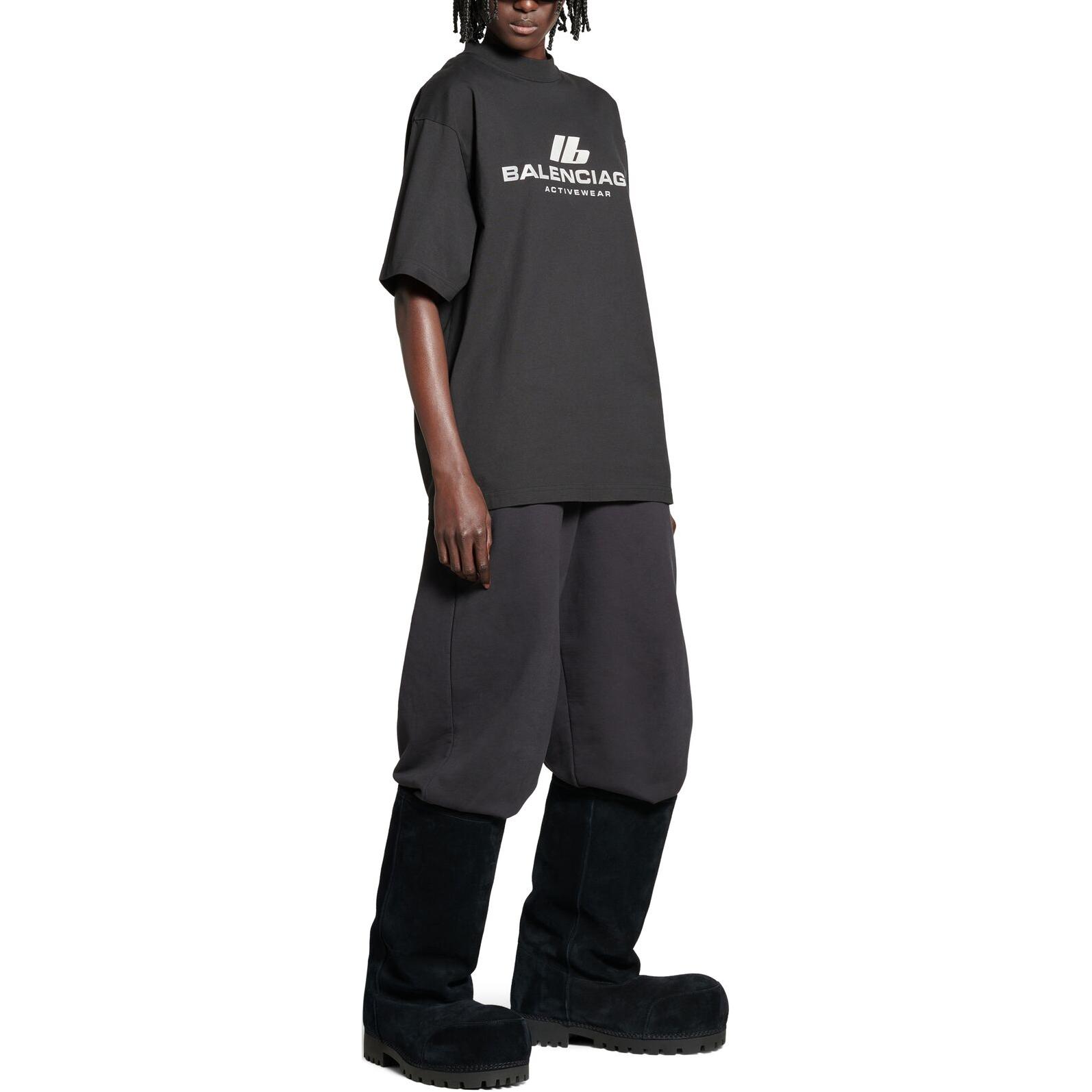 Purchase バレンシアガ アクティブウェア ロゴプリント オーバーサイズTシャツ ユニセックス ブラック SS24. 764235TQVT91083