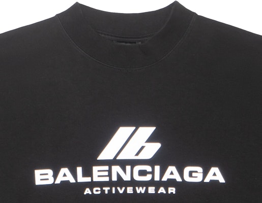 バレンシアガ アクティブウェア ロゴプリント オーバーサイズTシャツ ユニセックス ブラック SS24. 764235TQVT91083 Sizing バレンシアガ アクティブウェア ロゴプリント オーバーサイズTシャツ ユニセックス ブラック SS24. 764235TQVT91083