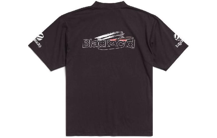Lookbook Balenciaga AI生成標誌印花黑色男女通用圓領T恤 764235TQVG19034