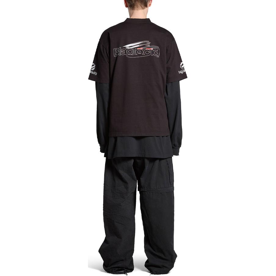 Details for Balenciaga AI生成標誌印花黑色男女通用圓領T恤 764235TQVG19034