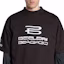 Cheap Balenciaga AI Generated Logo Letter Print Black Unisex Crewneck T-Shirt 764235TQVG19034
